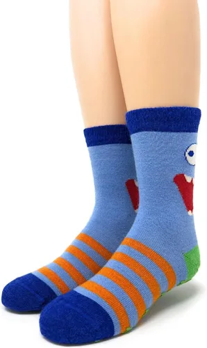 Vista 2 de WARRIOR ALPACA SOCKS - Calcetines antideslizantes para niños Monster - Estilos de cara delanteratrasera