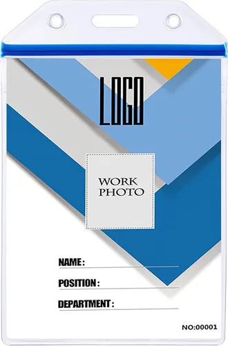 Vista 6 de Wisdompro 10 Fundas transparentes resistentes para identificación o tarjetas de trabajo, vinilo con cierre ziplock para tarjetas múltiples