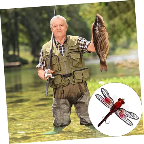 Vista 8 de VANZACK 3 unids Señuelo Libélula Pesca Anzuelos de Pesca Equipo Equipo de Pesca Bass Equipo de Pesca Bass Señuelos de Pesca Agua Salada Señuelos