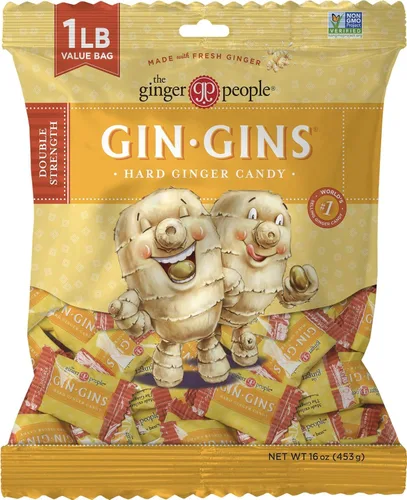 Vista 24 de GIN GINS Boost Red Magic Ginger Chews Soporte digestivo de 2 libras, 1 paquete