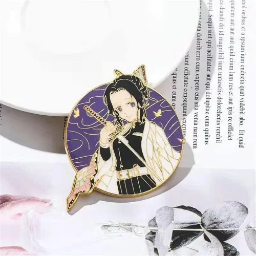Vista 5 de Kimetsu No Yaiba Tanjiro - Broches de personajes de anime Nezuko Rengoku, regalos de cosplay para niños, niñas, adolescentes, mujeres y hombres