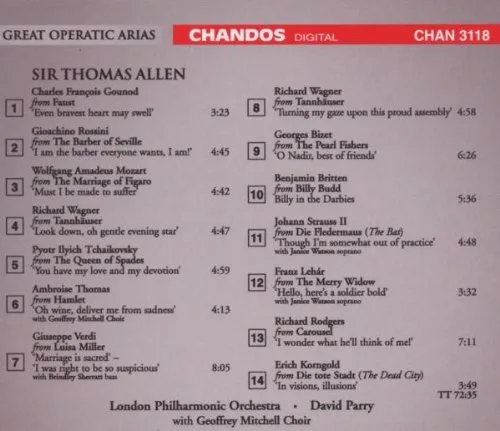 Vista 2 de Sir Thomas Allen Sings Great Operatic Arias
