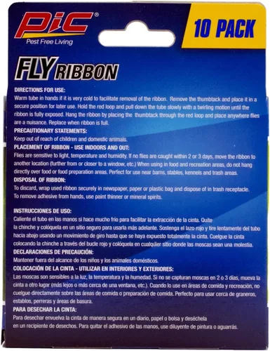 Vista 3 de Listón pegajoso para atrapar moscas, de Pic (FR10B), Paquete de 10