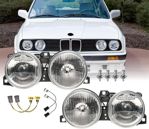 Vista 13 de USR Pre Face 84-86 E30 EURO OE Style Lente Clara Esmerilada Luz Trasera Set de Lámpara Trasera (Izquierda + Derecha) Compatible con 1984-1986 BMW