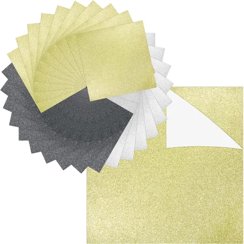 Vista 13 de 40 hojas de papel de cartulina con purpurina de 20 colores - 21,6 x 27,9 cm, 250 g/m²/92 lb, cartulina gruesa de peso pesado y colorida