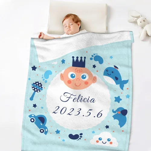 Vista 13 de Mantas personalizadas para bebé, manta personalizada para recién nacidos, infantes, niños, manta con nombre para/manta de forro polar personalizada