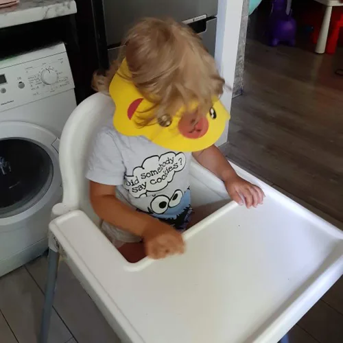 Vista 3 de Gorra de protección de baño con diseño de caricaturas para bebés, niños pequeños, 3