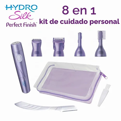 Vista 2 de Schick Hydro Silk Recortadora de acabado perfecto, kit de aseo 8 en 1 para mujer