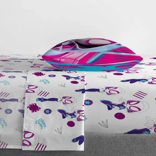 Vista 4 de Marvel Spidey & His Amazing Friends Ghost Spider Gwen - Juego de ropa de cama individual de 5 piezas, incluye edredón y juego de sábanas, microfibra