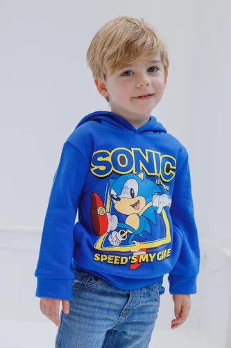 Vista 2 de SEGA Sonic the Hedgehog Tails Knuckles - Sudadera con capucha para niños pequeños y grandes