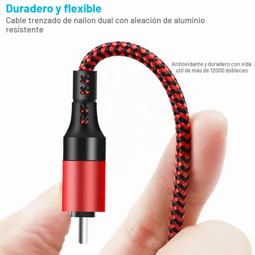 Vista 3 de Cable de carga múltiple 6 en 1, cables de carga para múltiples