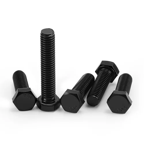 Vista 6 de Tornillos hexagonales de cabeza hexagonal de 1/2-13 x 1, accionamiento hexagonal externo, acero inoxidable 304, totalmente roscado, óxido negro, 10