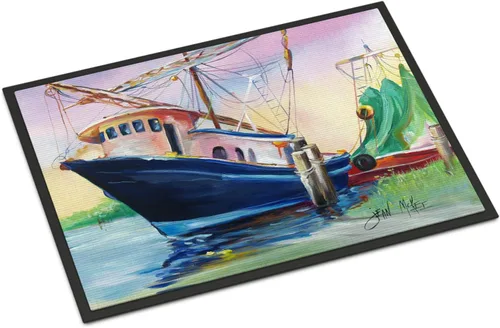Vista 62 de Caroline's Treasures JMK1017JMAT - Tapete de caza de rana garza azul, 24 x 36 pulgadas, tapete para puerta delantera, interior y exterior