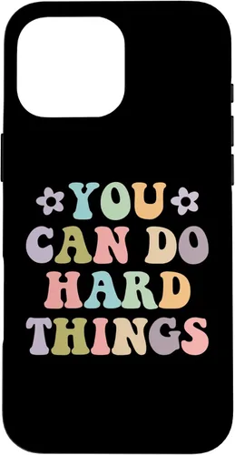 Vista 19 de Inspirational Women's Graphics - You Can Do Hard Things Case for iPhone 16