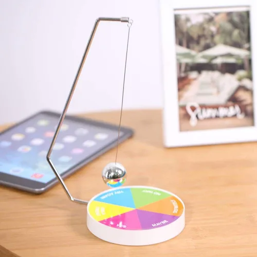 Vista 9 de Decision Maker Pendulum - Juguete de escritorio dinámico para decoración de regalo, bola magnética, juego de péndulo oscilante (2)