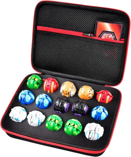 Vista 7 de Estuche organizador de juguetes compatible con figuras de Bakugan, BakuCores y Armored Alliance, Geogan Rising Battle figura de acción