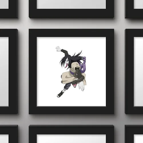 Vista 3 de Trends International Gallery Pops Naruto Shippuden - Orochimaru - Arte de pared, versión enmarcada negra, 12 x 12 pulgadas