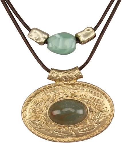 Vista 64 de Collares bohemios para mujer, colgante largo de madera, collar vintage, collar de cadena de suéter, joyería hecha a mano Collar de cuentas