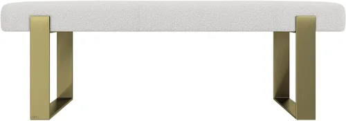Vista 10 de VANT Banco de cama tapizado, beige Boucle, níquel cepillado Boucle Beige - Níquel cepillado