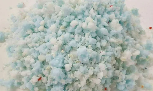 Vista 5 de Insertos de relleno de espuma viscoelástica triturada de alta densidad de calidad de colchón para relleno de almohadas King, relleno de puf, silla