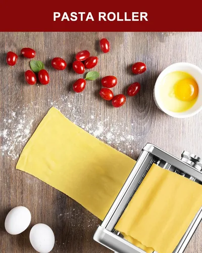 Vista 5 de Accesorio de pasta 3 en 1 para batidora de pie KitchenAid, máquina de pasta con rodillo de pasta, cortador de espaguetis y fettuccine, construcción