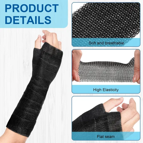Vista 3 de TrelaCo 2 Piezas Cinta de Yeso de Fibra de Vidrio, 2" x 4 Yardas, Negro