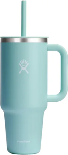 Vista 91 de Hydro Flask Vaso de Viaje con Asa, Tapa y Pajita - Acero Inoxidable Aislado en 24 Oz Aloe