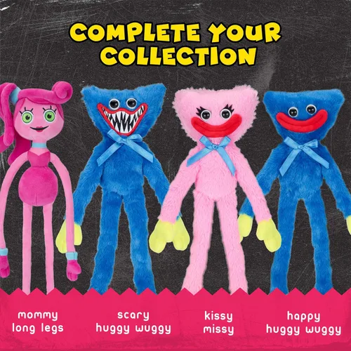 Vista 5 de Poppy Playtime - Peluche Scary Huggy Wuggy (felpa mediana de 14 pulgadas, serie 1) [Producto oficial]
