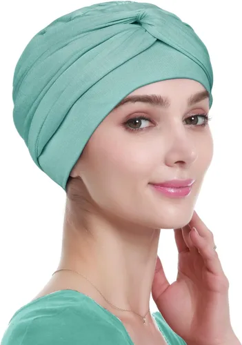 Vista 11 de Alnorm Gorro de quimioterapia, sombrero de viscosa para mujer, turbante para la cabeza para mujer