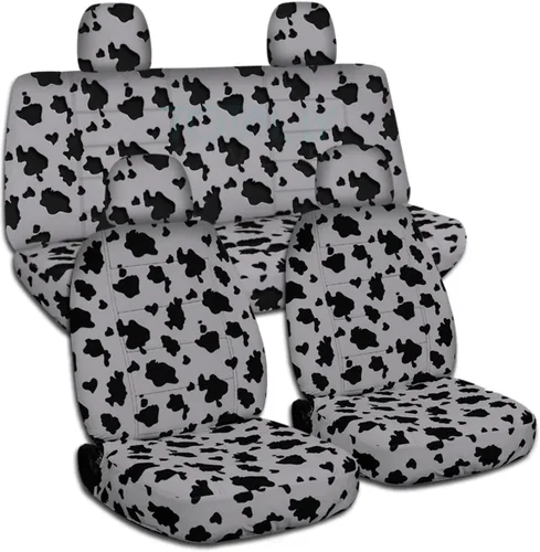 Vista 32 de Fundas totalmente compatibles con Volkswagen New Beetle/Bug A5 2012-2018 con estampado de animales – Juego completo delantero y trasero (29