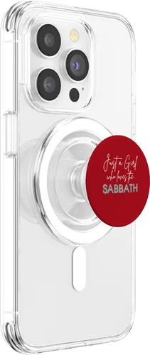 Vista 3 de Just a Girl who Loves the Sabbath. 7th Day Sabbath Keeper PopSockets MagSafe PopGrip for iPhone
