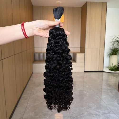 Vista 23 de Paquetes de cabello humano rizado birmano, paquetes de cabello virgen sin procesar, extensiones de cabello humano 16A, cabello humano rizado negro