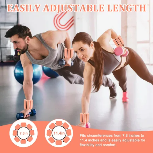Vista 6 de Pesas de tobillo ajustables para mujeres, hombres, niños, muñecas y tobillos, aumentan la intensidad del entrenamiento, juegos de pesas para muñeca