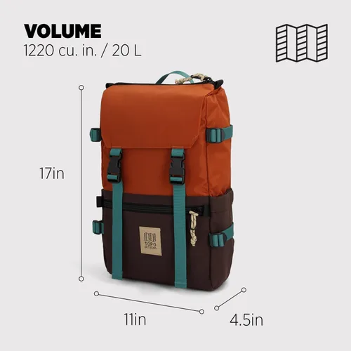 Vista 16 de Topo Designs Rover Pack Clásico, asfalto/negro, Tamaño único, Rover Pack Clásico