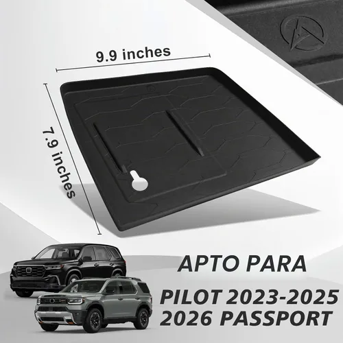 Vista 3 de Muslogy Compatible con Honda Pilot 2023-2025/2026 Passport Accesorios de Consola Central Cargador Inalámbrico Alfombrilla Protectora Insertos