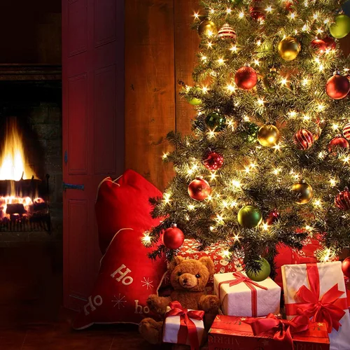 Vista 2 de Luces de Navidad a pilas, paquete de 2 mini tiras de 50 luces LED de 17 pies con 8 modos de temporizador automático, luces de árbol impermeables