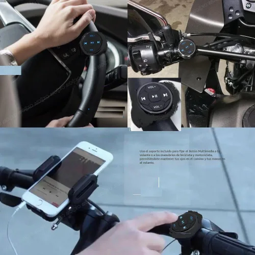 Vista 6 de YuYue Electronic Botón inalámbrico Bluetooth de botón multimedia para selfie, control remoto de música, inicio de Siri para iPhone. Se aplica al