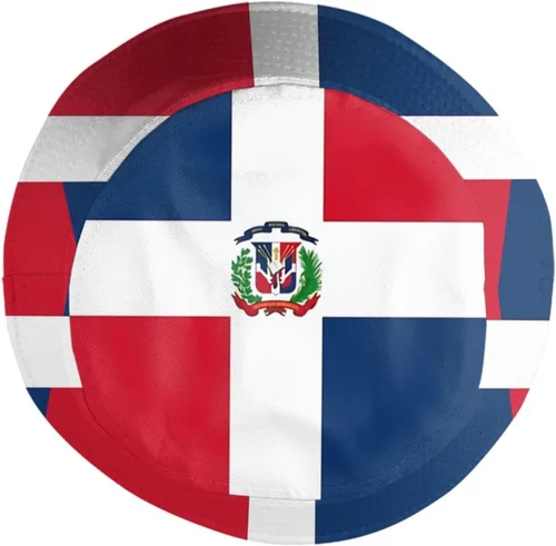 Vista 4 de Lindos sombreros de bandera unisex a la moda divertidos sombreros de pescador de playa sombrero de sol para mujeres y hombres