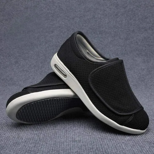 Vista 7 de W&LESVAGO Zapatos de mujer con edema diabético ancho con cierres totalmente ajustables, fáciles de poner y quitar, zapatos deportivos para caminar