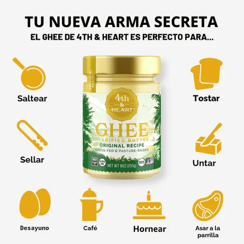 Vista 5 de 4th & Heart - Mantequilla con hierba de sal de Himalaya rosa, 9 onzas, criado en pastos, sin OGM, sin lactosa