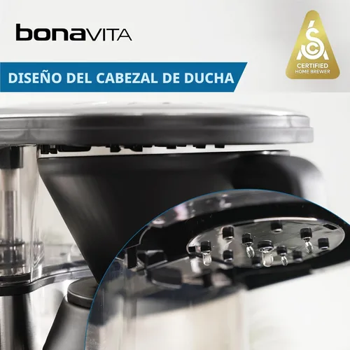 Vista 3 de Cafetera digital Bonavita BV1500TD para 5-tazas, acero inoxidable, BV1500TS, Acero inoxidable