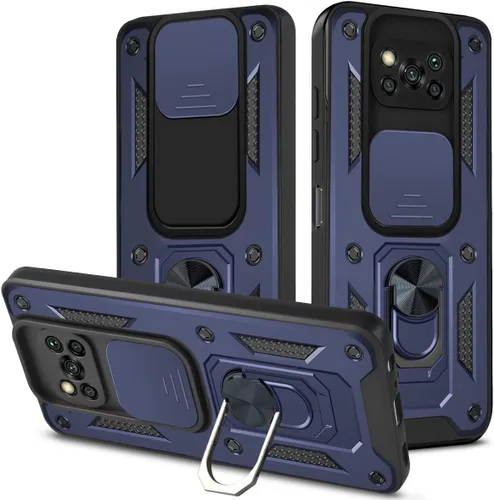Vista 74 de Compatible con Tecno Camon 18P Bracket Shell, Slide Camera Lens Cover Case Azul