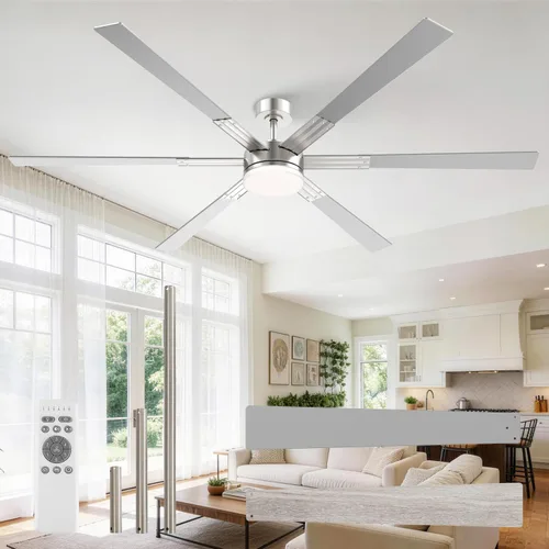 Vista 15 de OPONL Ventilador de techo de 52 pulgadas con luz y control remoto Negro