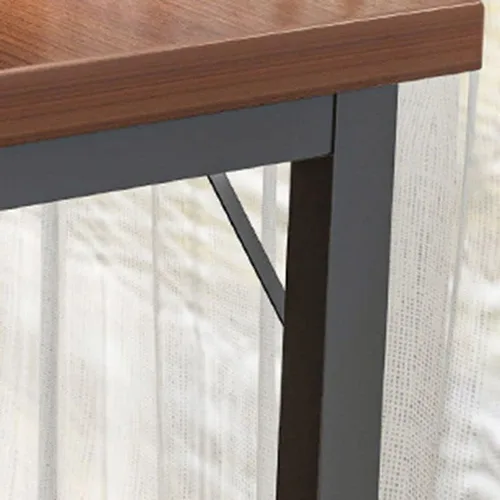 Vista 5 de Mesa de bar, mesa de pub, mesa de comedor rectangular para espacio estrecho, comedor, marco de metal resistente, 55 pulgadas de largo x 16 pulgadas