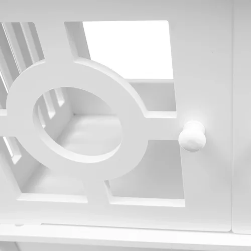 Vista 6 de Gabinete de almacenamiento sobre el inodoro, gabinete de inodoro de 4 niveles con gabinete y puerta, estante organizador para ahorrar espacio