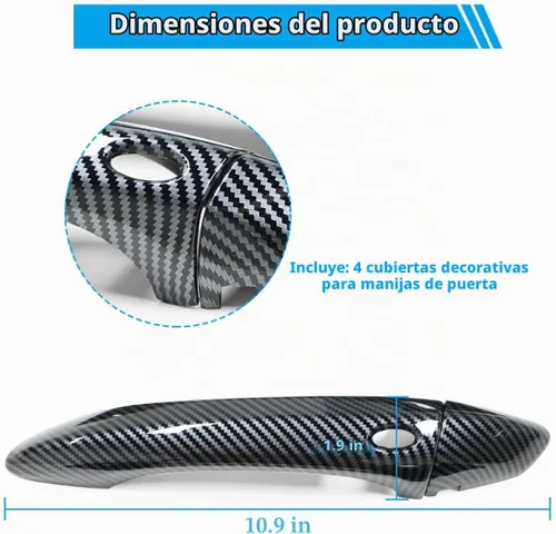 Vista 7 de Cubierta para Manija de Puerta Exterior Compatible para Hyundai Tucson 2022 2023 2024 Accesorios Protector de Manija de Puerta con 2 Agujeros