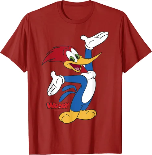 Vista 43 de Woody Woodpecker Camiseta con logotipo de cuerpo completo Negro