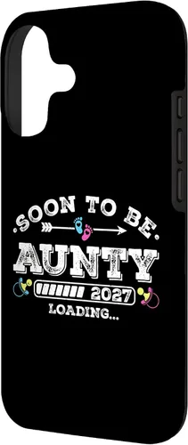 Vista 2 de Soon to Be Aunty 2027 Loading for Pregnancy Announcement Case for iPhone 17