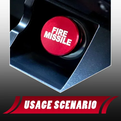 Vista 5 de 2 fundas protectoras para encendedor de cigarrillos de automóvil, 1.08 x 0.68 pulgadas, "EJECT" "FIRE MISSILE", de metal, impermeable