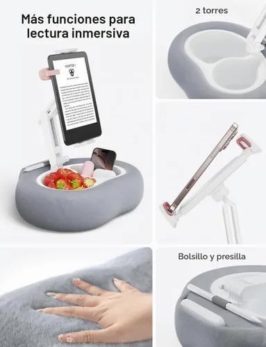 Vista 9 de TAZENI Soporte de almohada Kindle Tablet Accesorios para lectura de cama